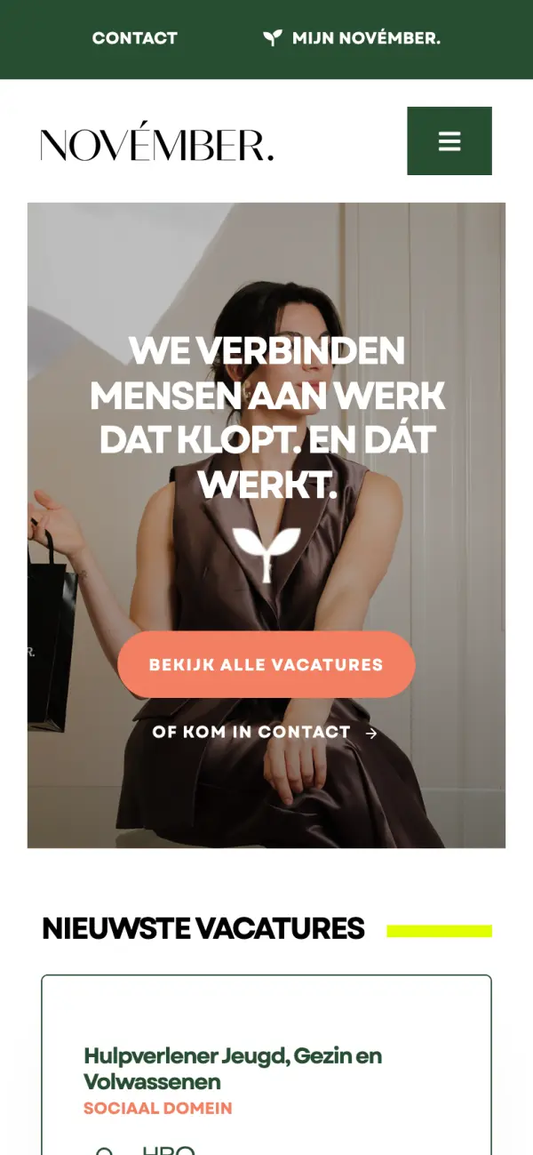 Mobile website of November
